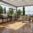 70 Inches All-Weather Metal 3-Seat Patio Sofa With Beige Cushions With Khaki Frame-810778219