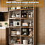 5 pièces, 24 pouces, housses de tablettes grillagées en mousse, couleur noyer, salle de bain, cuisine, armoire, tablettes de garde-manger, finition à base de bois, couleur de support angulaire, texture de placard amovible en bois, supports