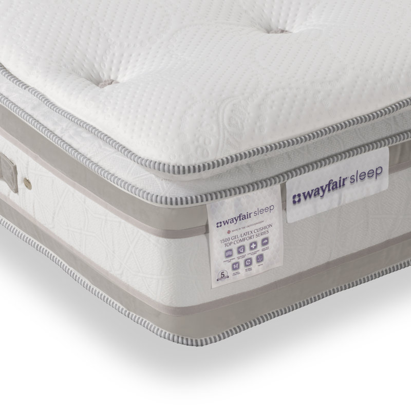 White Noise Pillow Top Pocket Sprung 1500 Mattress, Small Single (2'6)