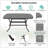 64" Square Dining Table, Dark Lava Bronze