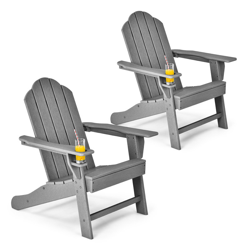 Genoa Outdoor Adirondack Chair, Grey