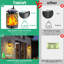 Ensemble de 2 lanternes solaires pour l'extérieur, lumière suspendue avec effet de flamme vacillante, finition noire pour décoration de jardin