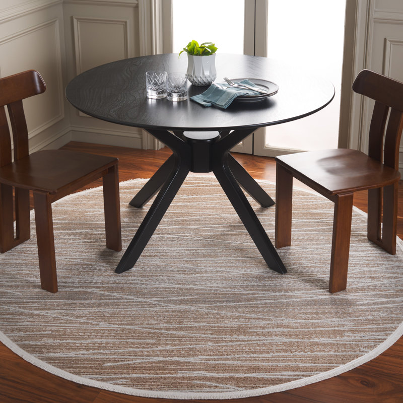 Candelario Performance Abstract Rug, Round 6'7"