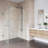 Pacifica 34" W x 46" D x 73" H Hinged Frameless Shower Enclosure with 3/8  Clear Glass-50816879