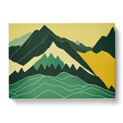 Euphoric Abstract Mountains - Wrapped Canvas