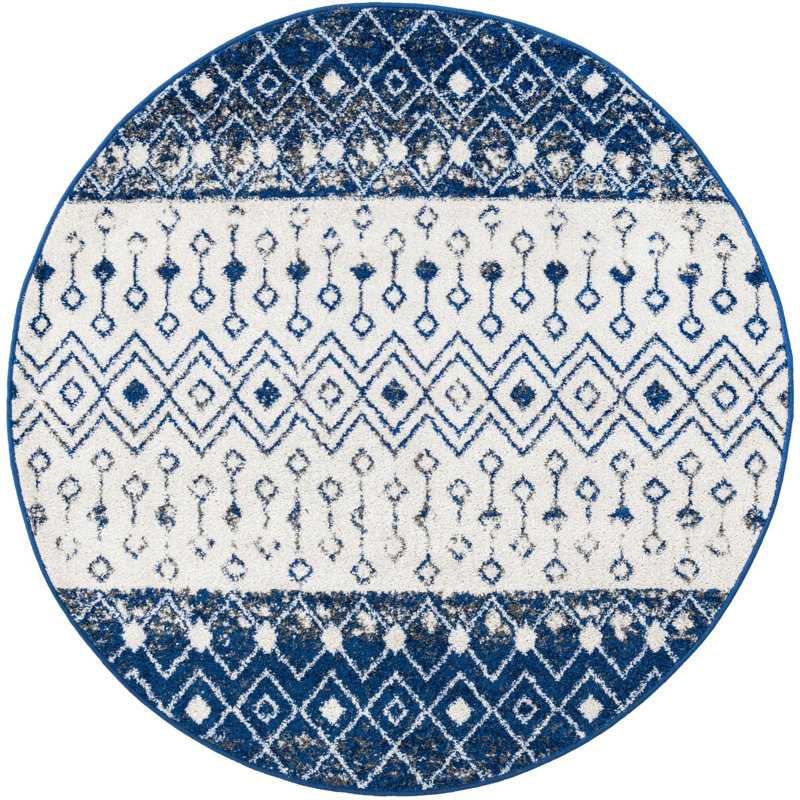 Bradley-Joe Abstract Indoor Rug, Round 5'3"