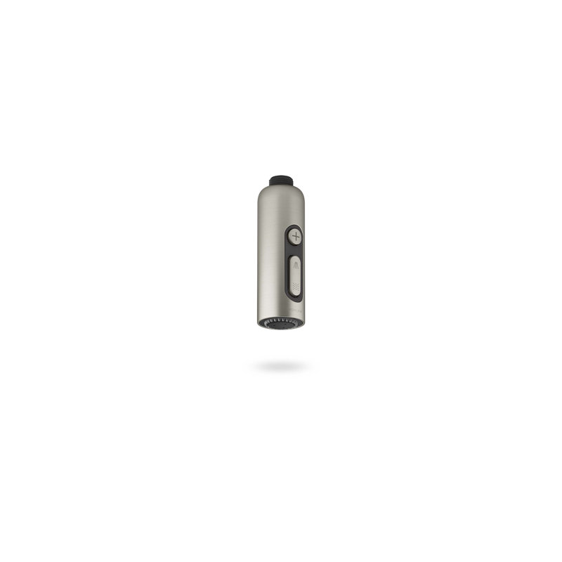 Statement Wand Surface Mount Handheld Shower Head, Brushed Nickel