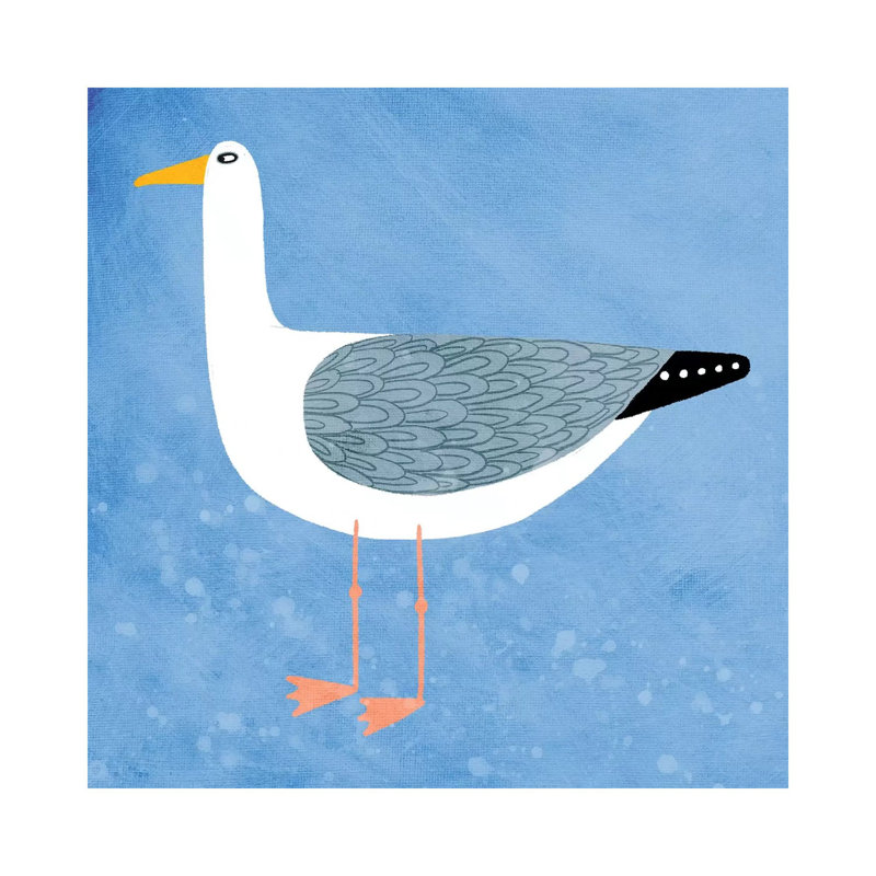 « Seagull » par Nic squirrell-impression, Toile tendue, H 12 po x l 12 po x P 0,75 po, Pas de tapis