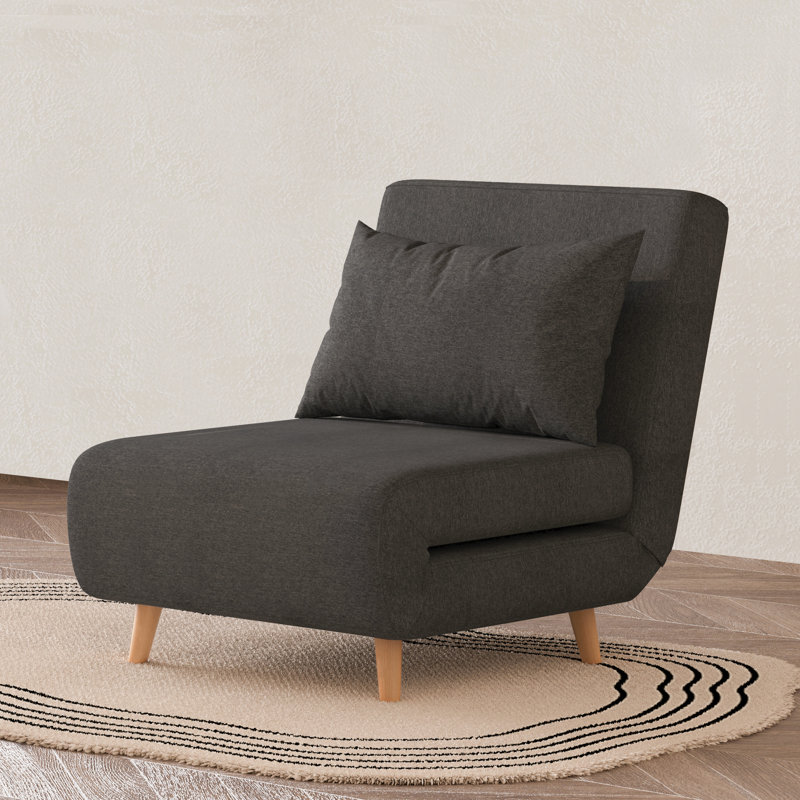 Fauteuil convertible Clarissa, Polyester gris anthracite