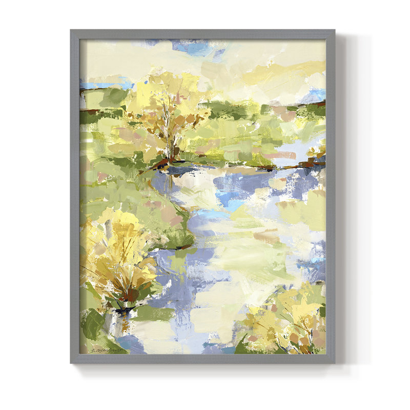 Airy I, reproduction encadrée - bois massif, 15" H x 12" W, Grey