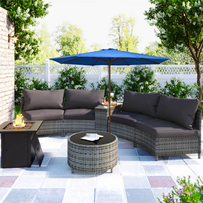 Saxis Outdoor Parasol with Wooden Pole