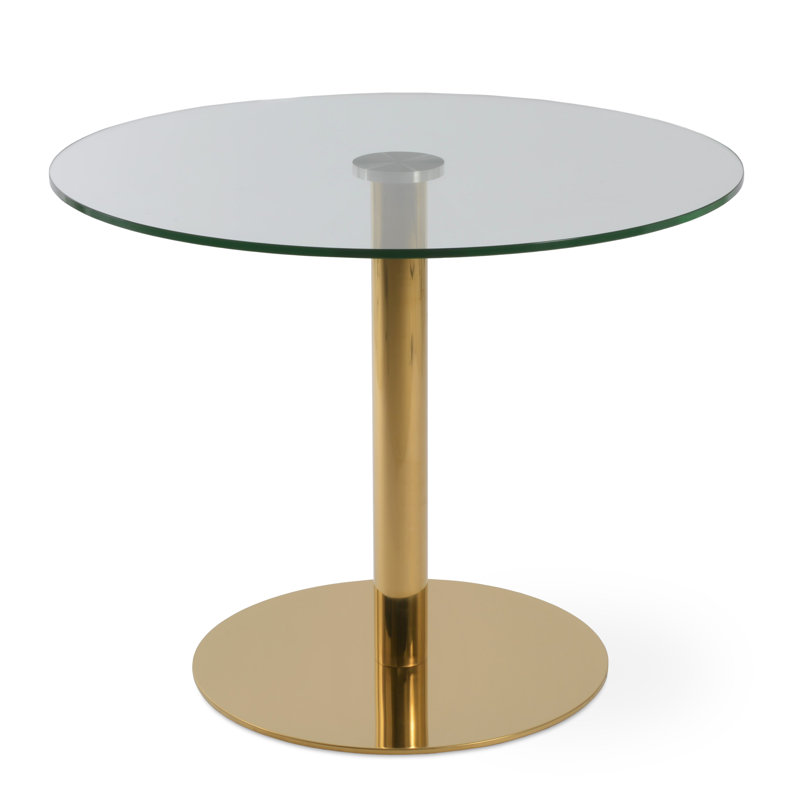 Table de salle à manger Tango, Or brossé, L 31,5 po x L 31,5 po