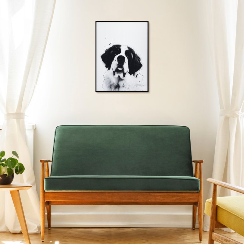 Saint Bernard - cadre photo, impression sur verre