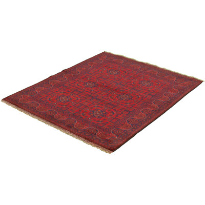 Tapis de zone en laine 5 pi 1 po x 6 pi 5 po à main one-of-kind-noué la 2010s esari turque Allaina