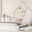 Grand lit plateforme en bois avec garde-corps-1250977755