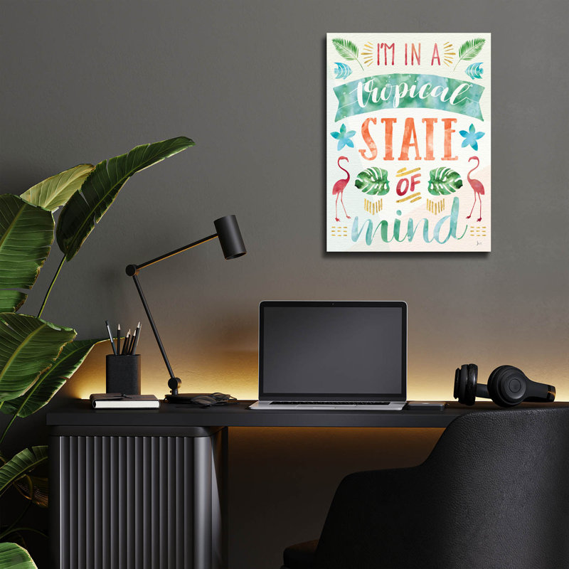 Art mural en verre Trinx «Words of Paradise II» par Jess Aiken, H 16 po x l 12 po x P 0,13 po
