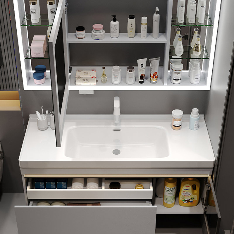 Simple and light luxury bathroom cabinet