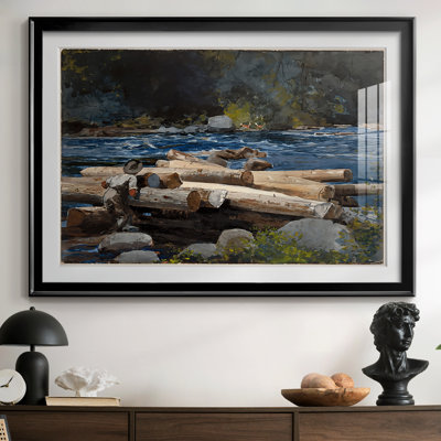 Hudson River, Logging-Winslow Homer-Framed Gallery Wrapped Canvas-1897