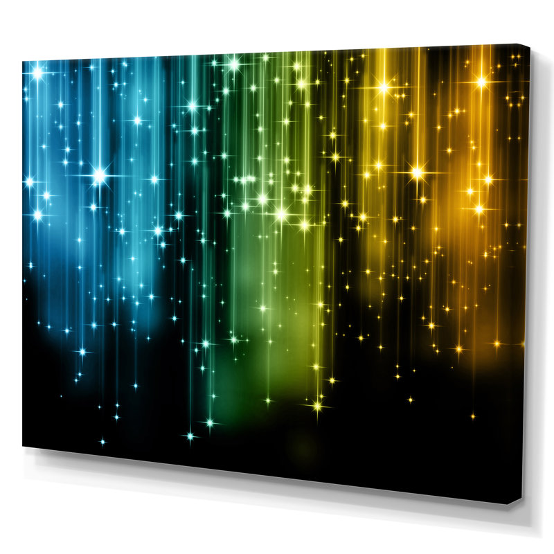 «Glowing Lights Matrix Art», reproduction sur toile, H 16 po x l 32 po x P 1 po, Toile tendue
