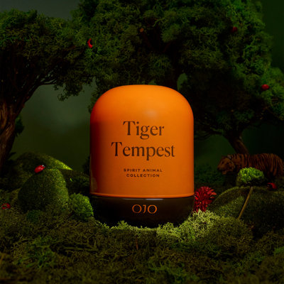 Ojo Tiger Tempest Scented Candle – 7.8 Oz Jar Candle With Duality, Woody & Floriental Notes | Over 35-hour Long-lasting Burn | Premium Blend Wax, Home Fragrance And Gift For Special Days