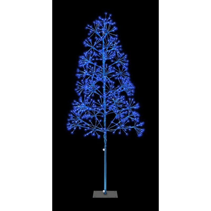 Starburst avec arbres et branches éclairés à DEL, H 60 po x l 30 po x P 30 po, Bleu