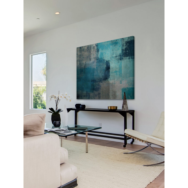 «Meditation in Blue», reproduction d'art sur toile tendue, H 48 po x l 48 po x P 1,5 po