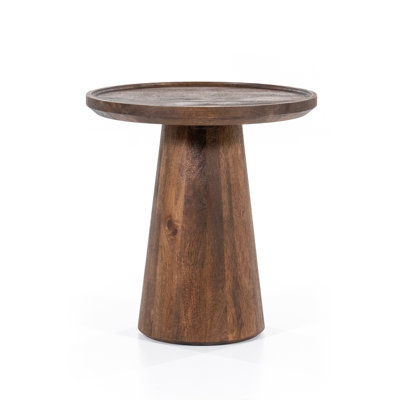 Ron Solid Wood Tray Top End Table