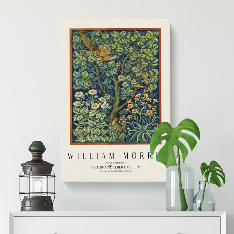 Cock Pheasant by William Morris - Wrapped Canvas, 76cm H x 50cm W x 3cm D