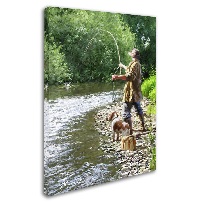 Armand, «Fishing the Shallows», reproduction sur toile, H 19 po x l 14 po x P 2 po