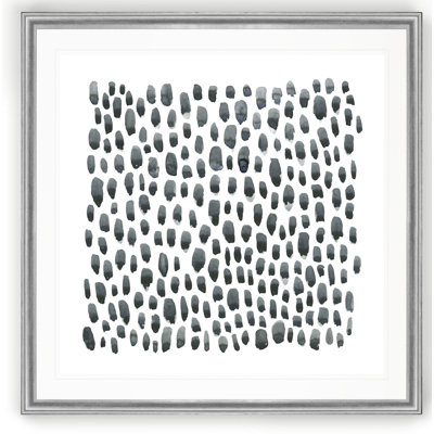 'Blue Gray Tessera II' - Painting Print on Canvas