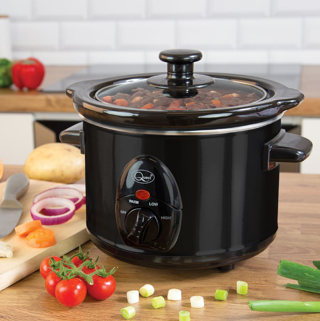 black 1.5 litre slow cooker 120w