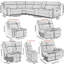 Moravian Reversible Reclining Corner Sofa -42382035