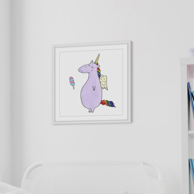 «Plump Unicorn», reproduction encadrée