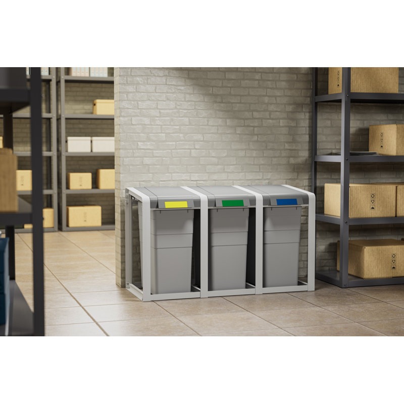 Plastic Rubbish Bin - 38L
