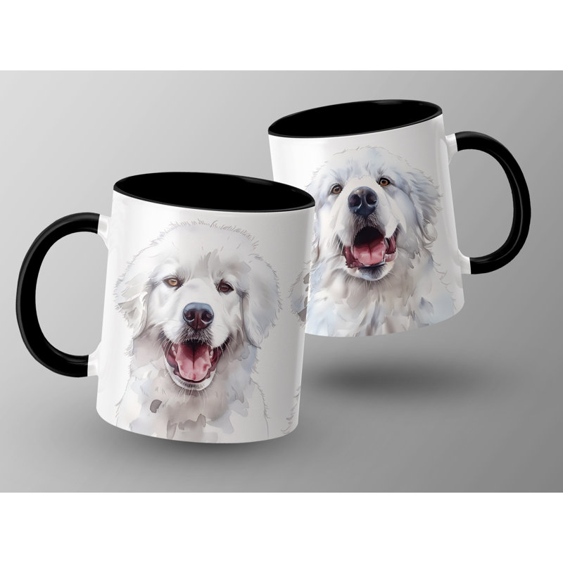 Smiling Great Pyrenees Design 11oz Coffee Mug, 2