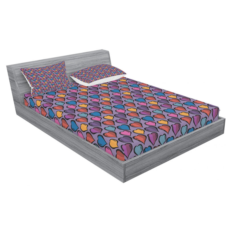 Microfiber Sheet Set, Queen Sheet Set with Fitted Sheet