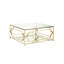 Table basse carrée Pangea Home Edward à 4 pieds avec rangement moderne et glamour-939880337