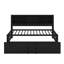 Lit de jour simple en métal avec couchette, tablettes et ports USB-47450367