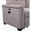 Canapé-lit modulaire réversible gris clair Ashlyn