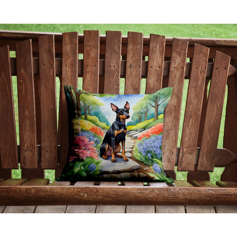 Coussin décoratif intérieur / extérieur Spring Path, H 14 po x l 14 po