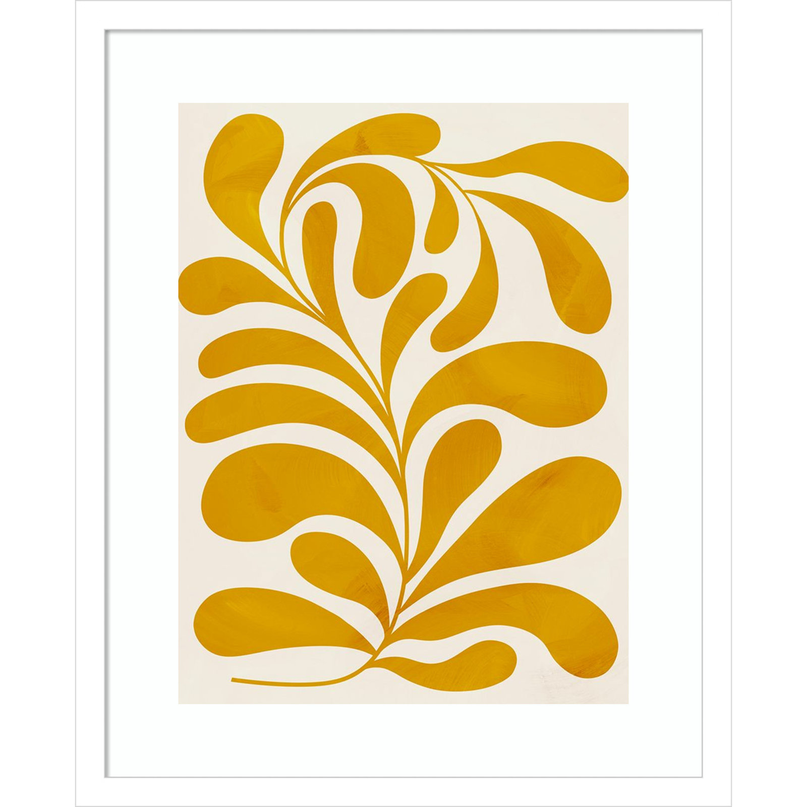 Goldenrod II by Grace Popp, White, 21" H x 17" W x 1" D