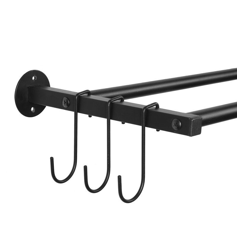 Wall Mounted Metal Sport Rack w/ Hooks