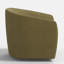 Chaise pivotante en lin olive Lana-592891798
