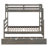 Twin XL Over Queen Bunk Bed Wood Detachable Bunk Bed With Trundle & Ladder, Multi-Function Bunk Bed-2001529386
