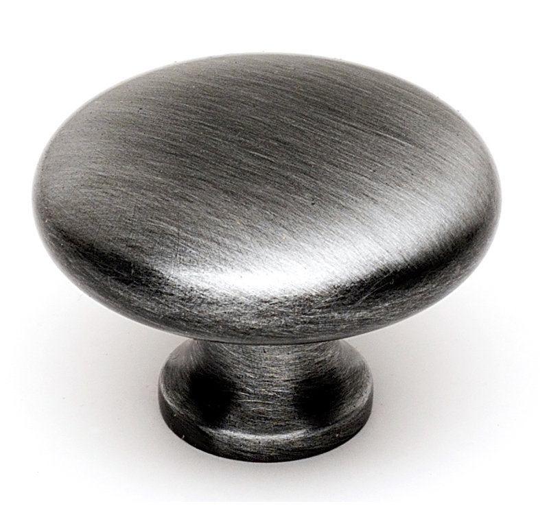 Mushroom Knob, Polished Brass, 1" H x 1" W x 0.56" D