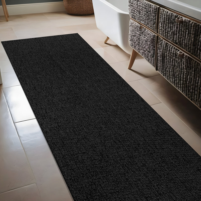 Tapis intérieur / extérieur, Black, Runner 2' x 7'