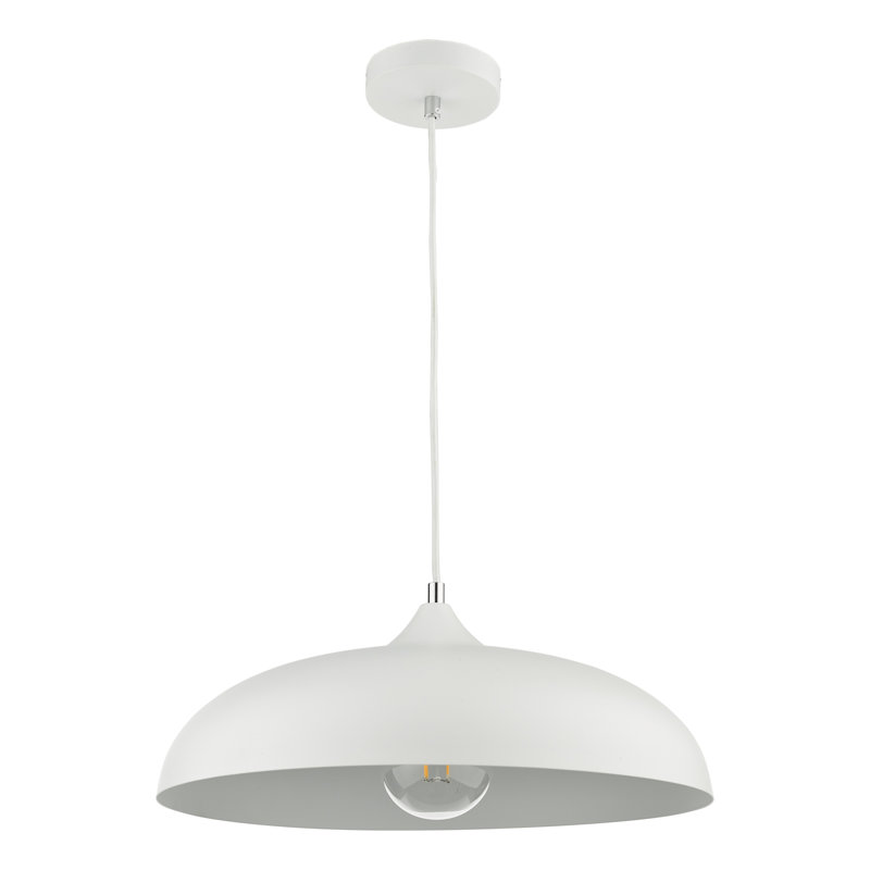 Calzada 1 - Light Dome Pendant, White, 45cm x 30 cm
