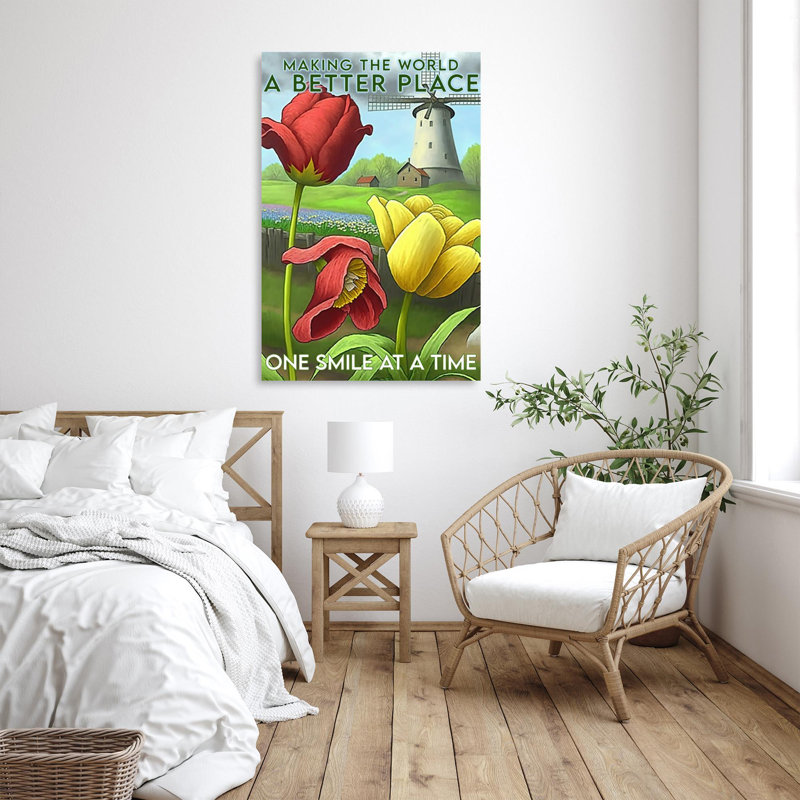 «One Smile At A Time», impression sur toile, H 36 po x l 24 po x P 1,25 po