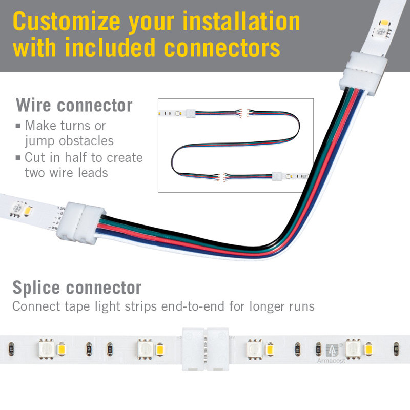 RibbonFlex Pro, 24V, RGB+W, 30+30LEDs/M, IP20, 2.5M Under Cabinet Strip Light