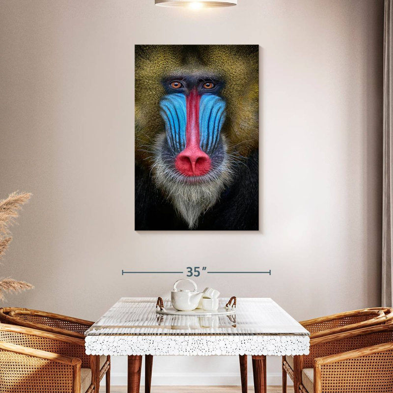 Brampt Mandrill Monkey, 45" H x 30" W